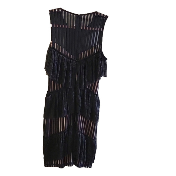 MIANOTTE Black Frill Design Party Dress US S - Picture 4 of 10